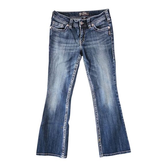 Silver Jeans Woman's Size 29X32 Suki Slim Boot Mid Rise Medium Wash - Picture 3 of 9